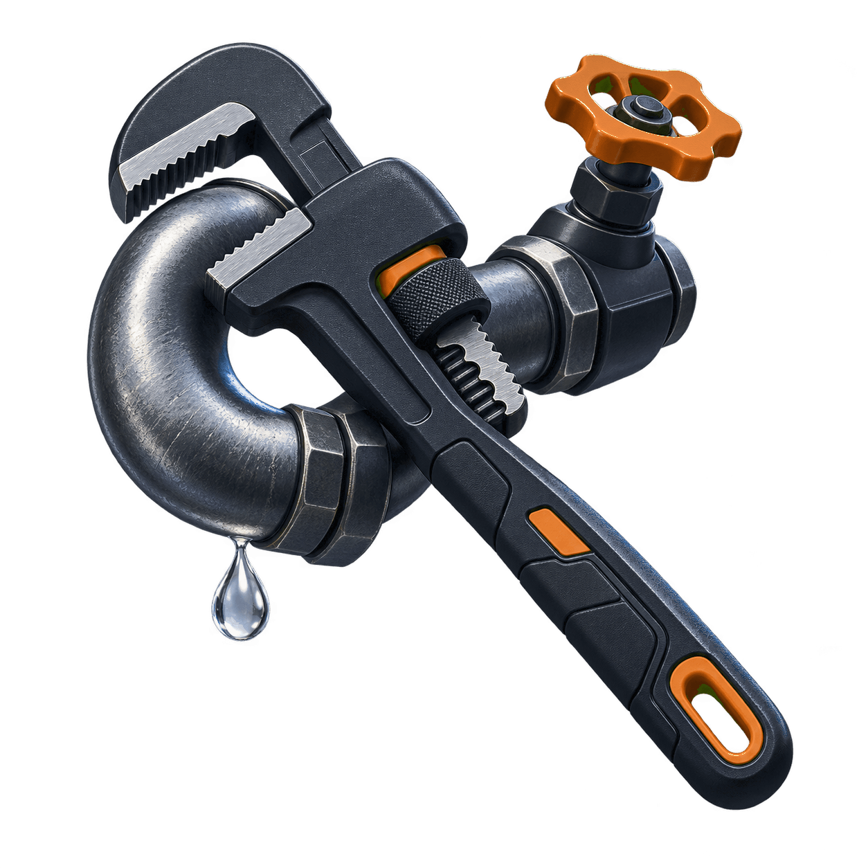 3D plumbing tools ready for a service call